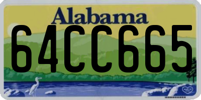 AL license plate 64CC665
