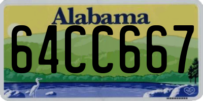AL license plate 64CC667