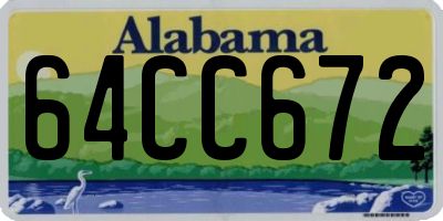 AL license plate 64CC672