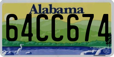 AL license plate 64CC674