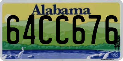 AL license plate 64CC676