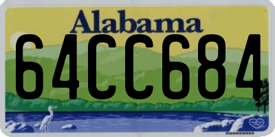 AL license plate 64CC684