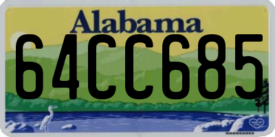 AL license plate 64CC685