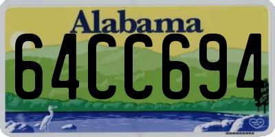 AL license plate 64CC694