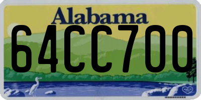 AL license plate 64CC700