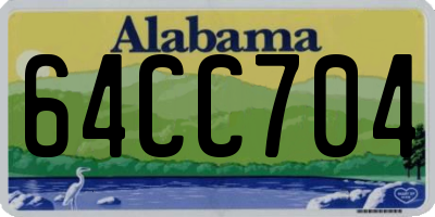 AL license plate 64CC704