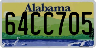 AL license plate 64CC705