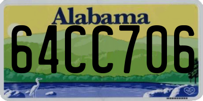 AL license plate 64CC706