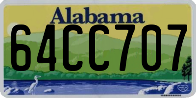 AL license plate 64CC707