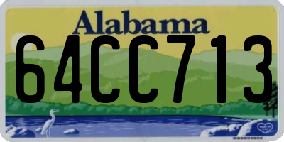 AL license plate 64CC713