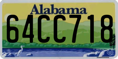 AL license plate 64CC718