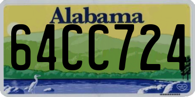 AL license plate 64CC724