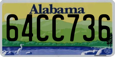 AL license plate 64CC736