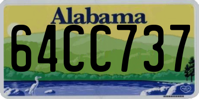 AL license plate 64CC737