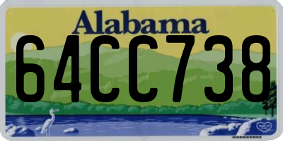 AL license plate 64CC738