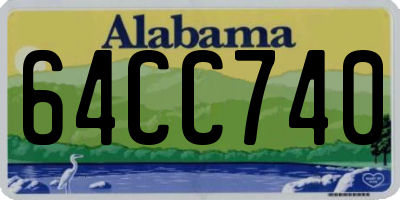 AL license plate 64CC740