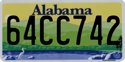 AL license plate 64CC742