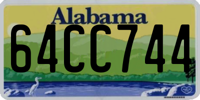 AL license plate 64CC744