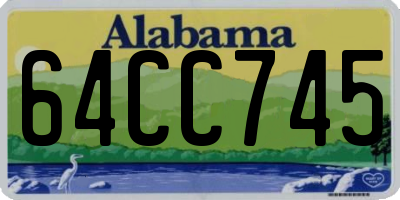 AL license plate 64CC745