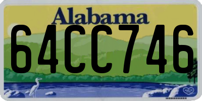 AL license plate 64CC746