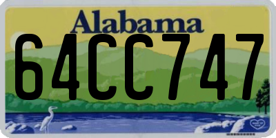 AL license plate 64CC747