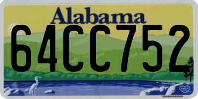 AL license plate 64CC752
