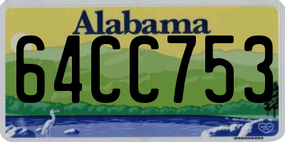 AL license plate 64CC753