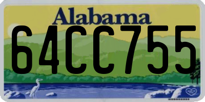 AL license plate 64CC755