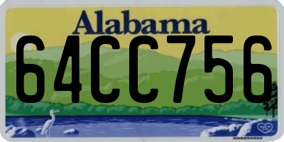 AL license plate 64CC756
