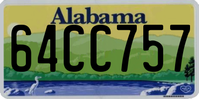 AL license plate 64CC757