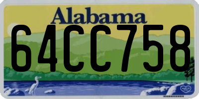 AL license plate 64CC758