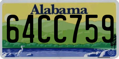 AL license plate 64CC759