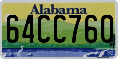 AL license plate 64CC760