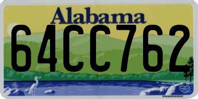 AL license plate 64CC762