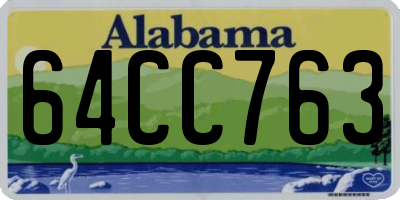AL license plate 64CC763