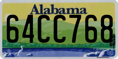 AL license plate 64CC768