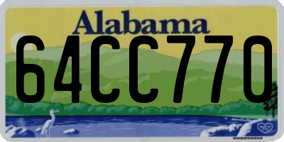 AL license plate 64CC770