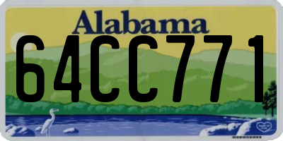 AL license plate 64CC771