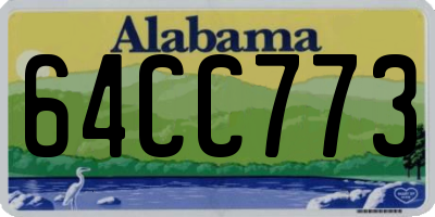AL license plate 64CC773