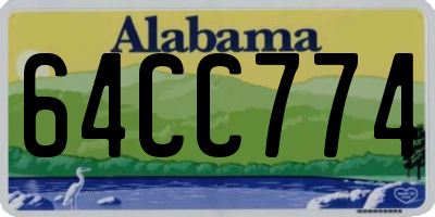 AL license plate 64CC774
