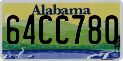 AL license plate 64CC780