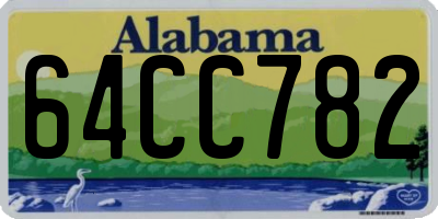 AL license plate 64CC782