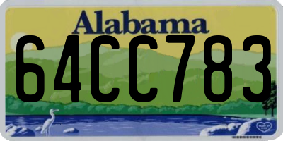 AL license plate 64CC783