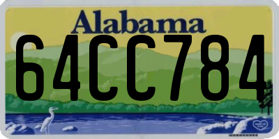AL license plate 64CC784