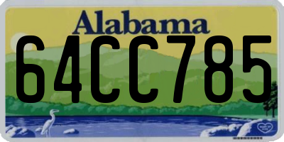AL license plate 64CC785