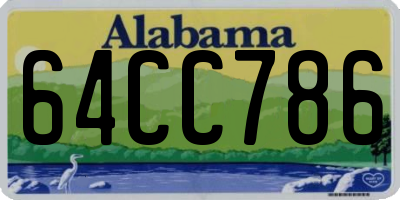 AL license plate 64CC786