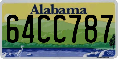 AL license plate 64CC787
