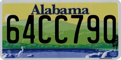 AL license plate 64CC790