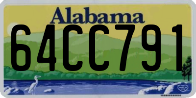 AL license plate 64CC791