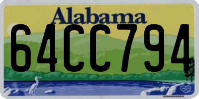 AL license plate 64CC794